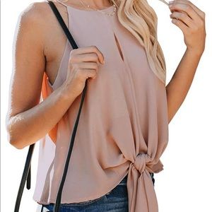 NWOT Front Tie Blouse